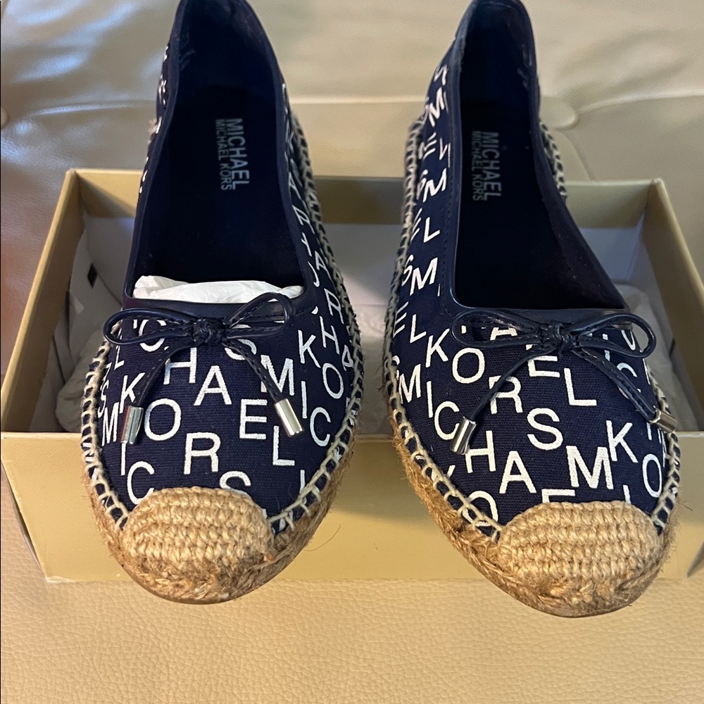 Michael Kors Navy Logo Espadrilles - Picture 3 of 9